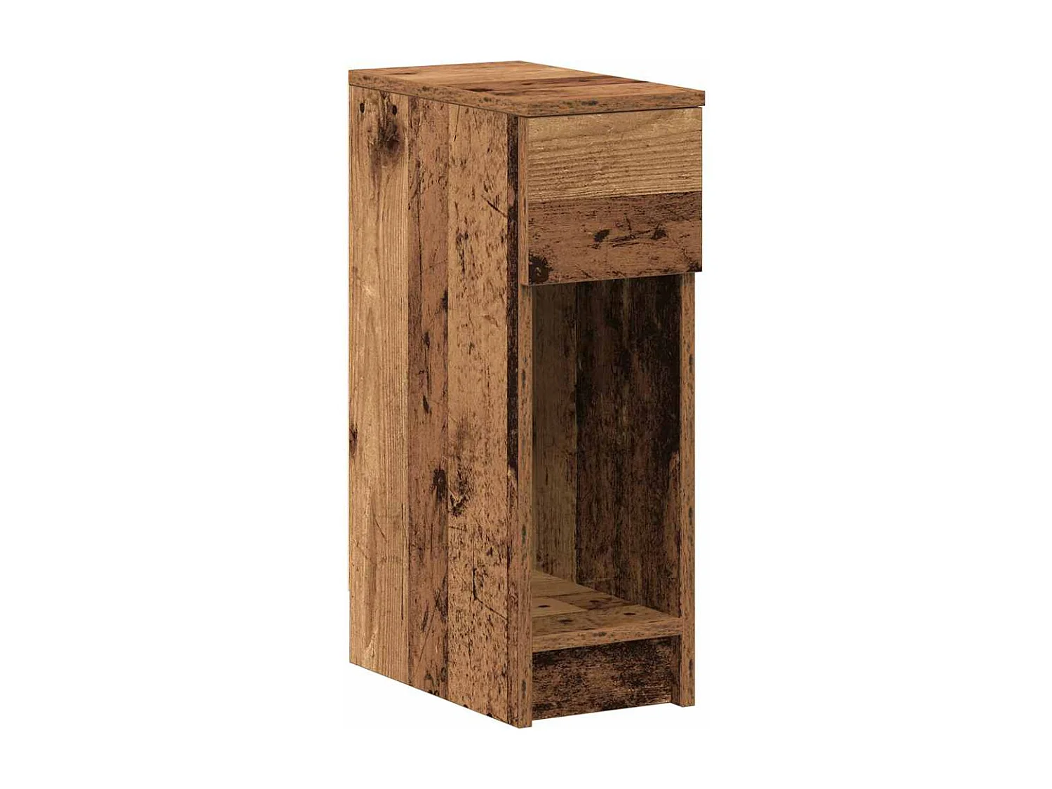 Nachtkastjes 2 st met lade 20x36x60 cm oud houtkleurig