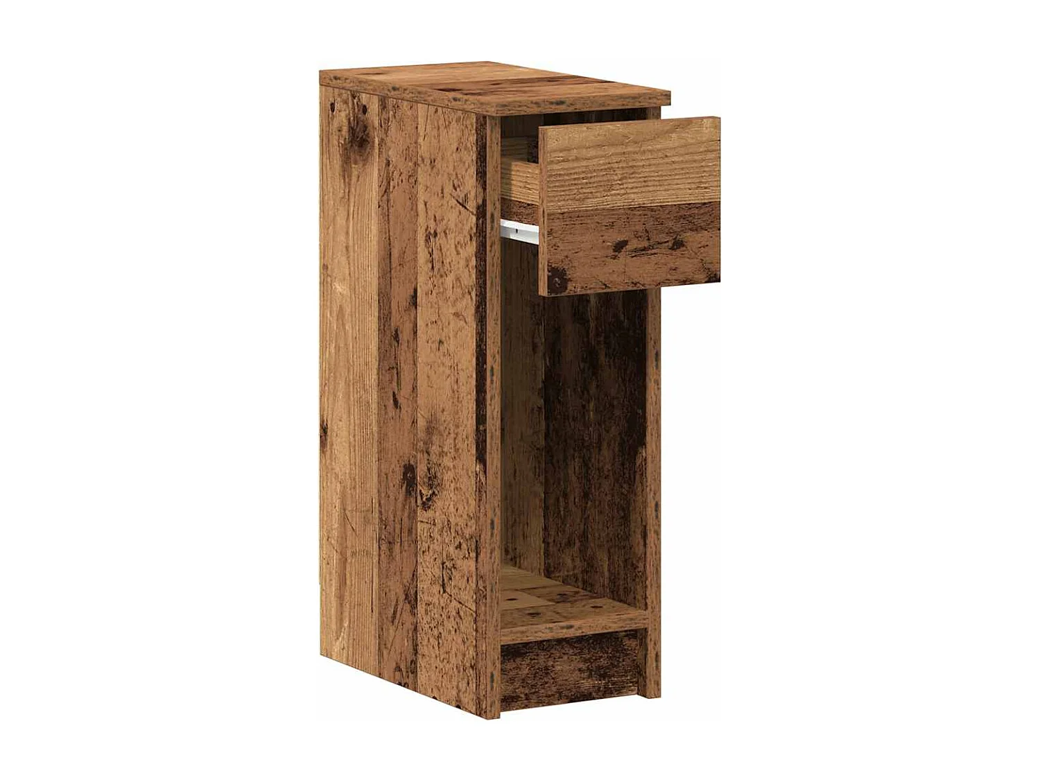 Nachtkastjes 2 st met lade 20x36x60 cm oud houtkleurig