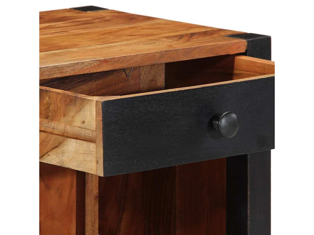 Cabinet de chevet Marron 40 x 35 x 50 cm Bois d'acacia massif