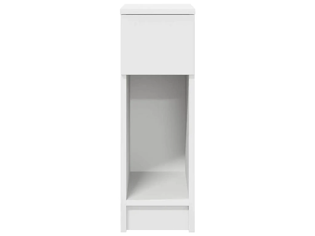 Tables de chevet avec tiroir 2 pcs blanc 20x36x60 cm