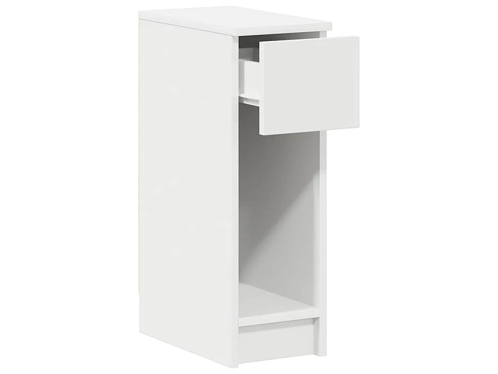Tables de chevet avec tiroir 2 pcs blanc 20x36x60 cm