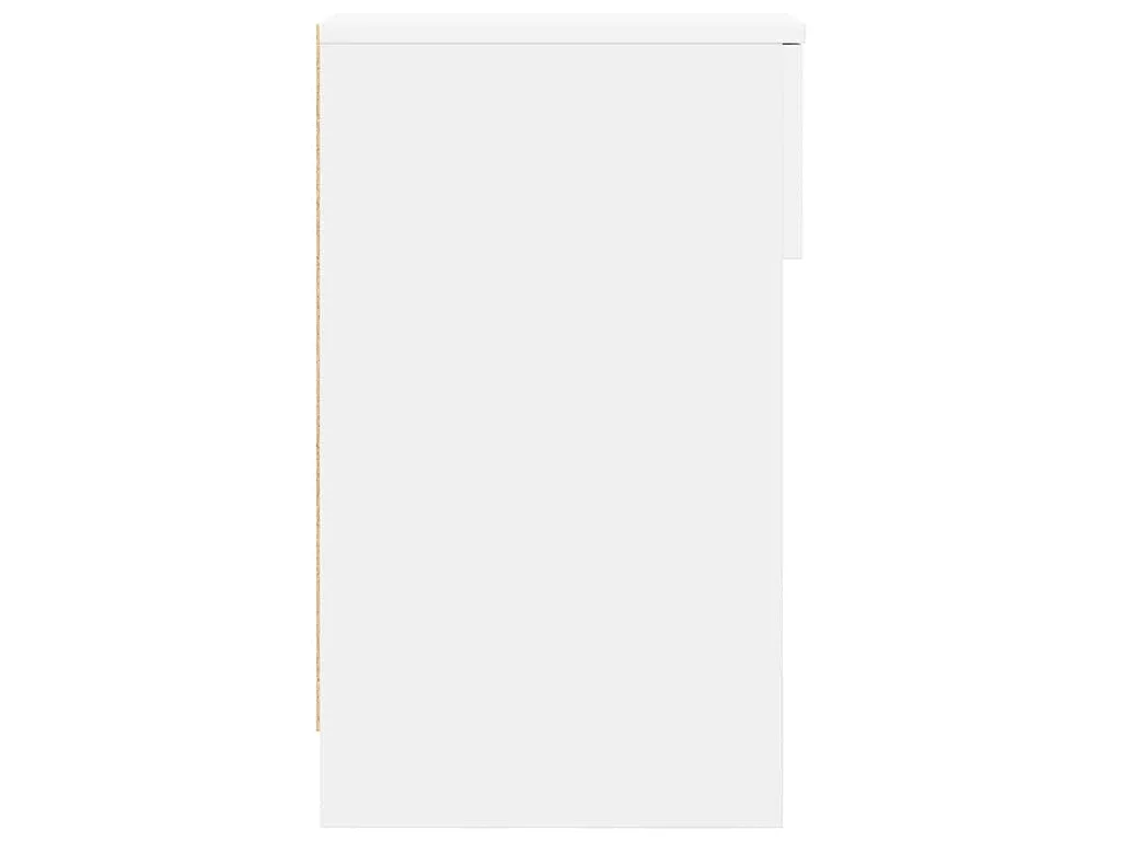 Tables de chevet avec tiroir 2 pcs blanc 20x36x60 cm