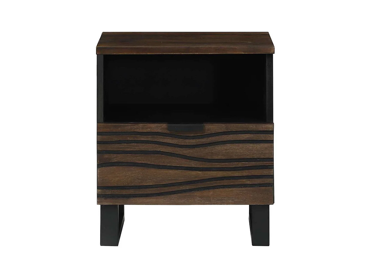 Armario de Noche con cajón 2 pcs Nogal 40 x 33 x 46 cm