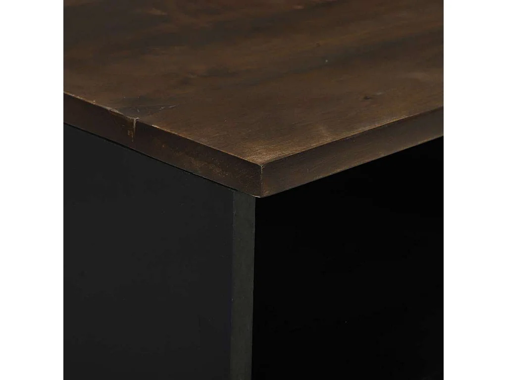 Armario de Noche con cajón 2 pcs Nogal 40 x 33 x 46 cm