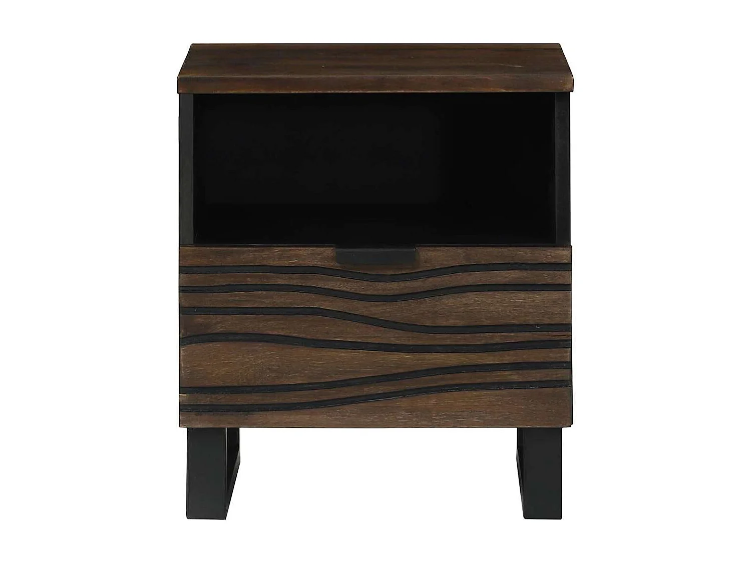 Cabinet de chevet avec tiroir 2 pcs Noyer 40 x 33 x 46 cm