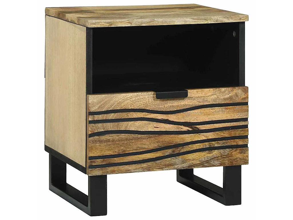 Table de chevet Naturel 40 x 33 x 46 cm Bois d'ingénierie