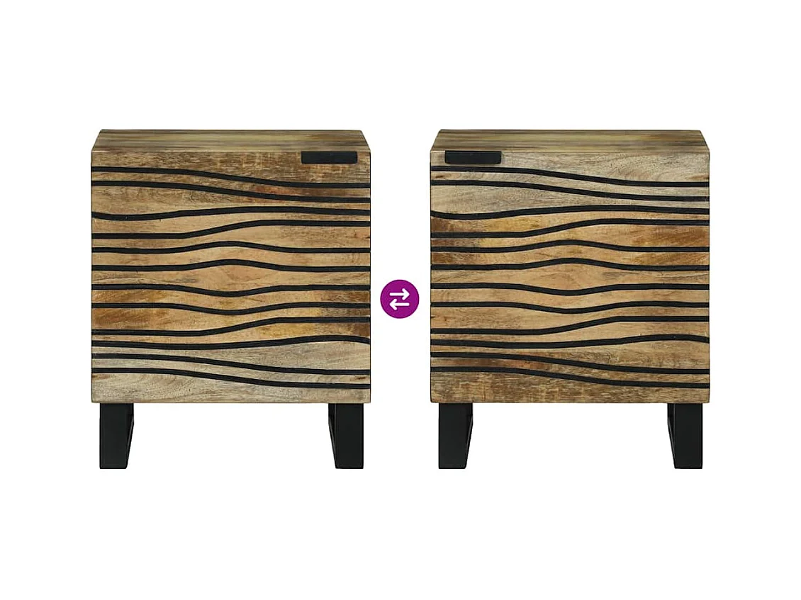 Cabinet de chevet 2 pcs Marron 40 x 33 x 46 cm