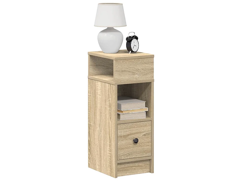 Table de chevet avec tiroir chêne sonoma 25x31x66 cm