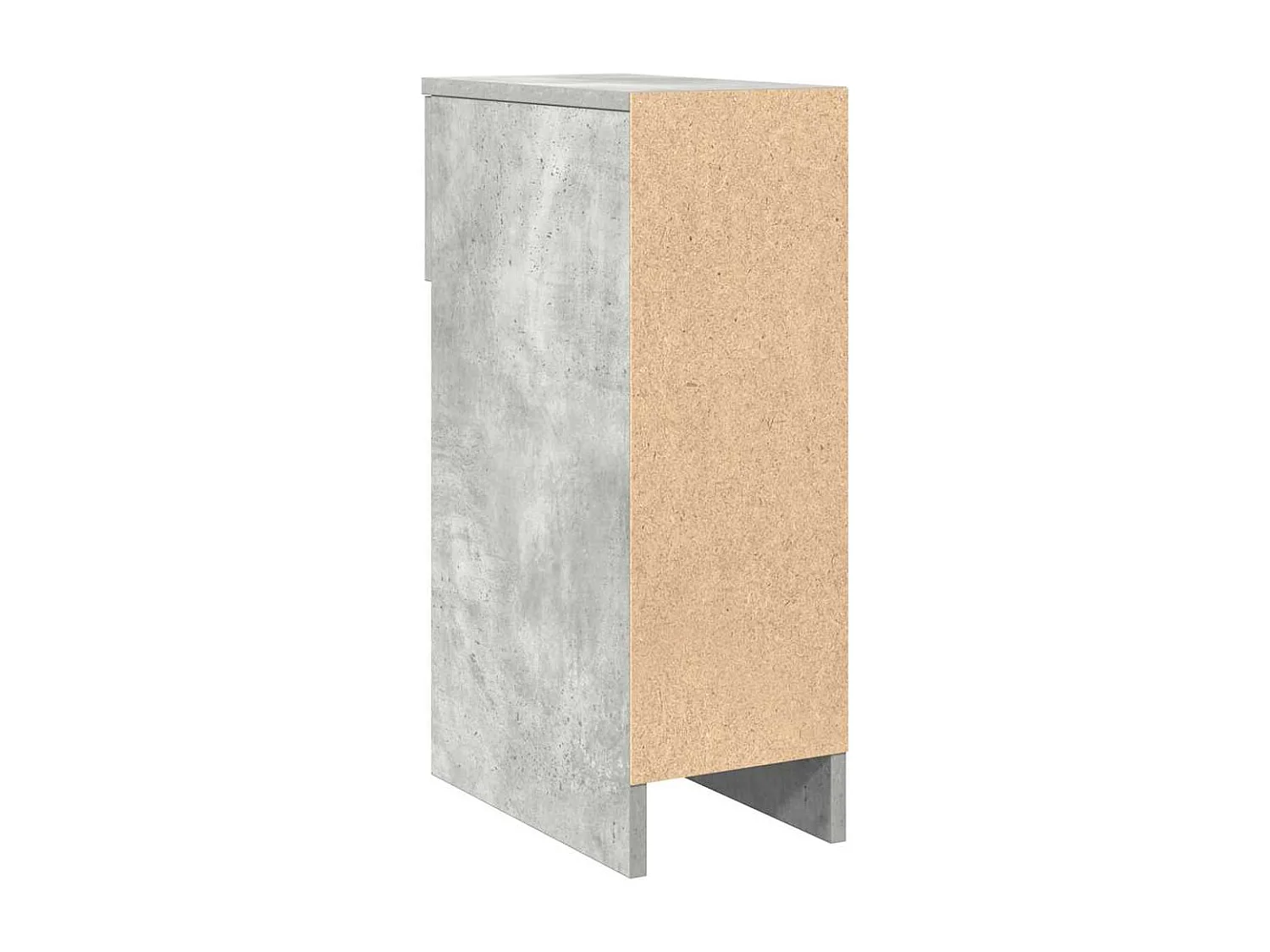 Comodino con Cassetto Grigio Cemento 20x36x60 cm