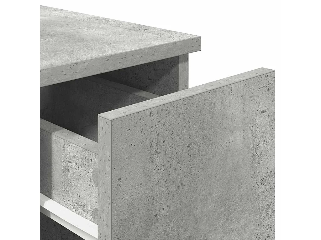 Comodino con Cassetto Grigio Cemento 20x36x60 cm