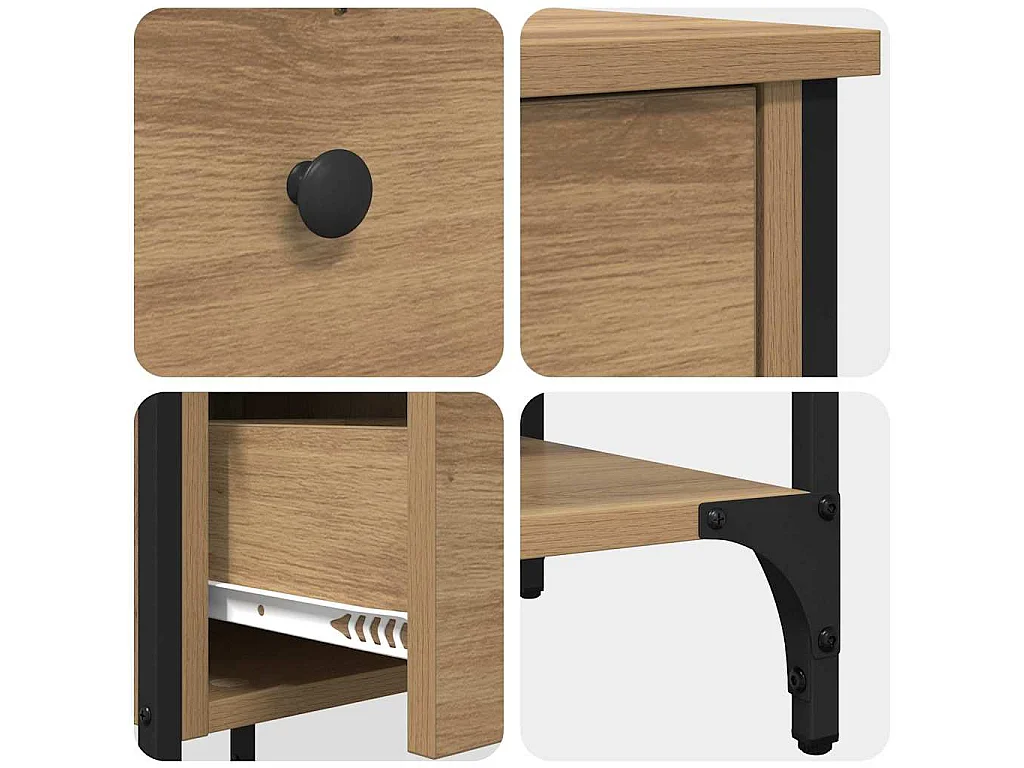 Armadio da Notte Marrone 33.5 x 36 x 70 cm Legno ingegnerizzato
