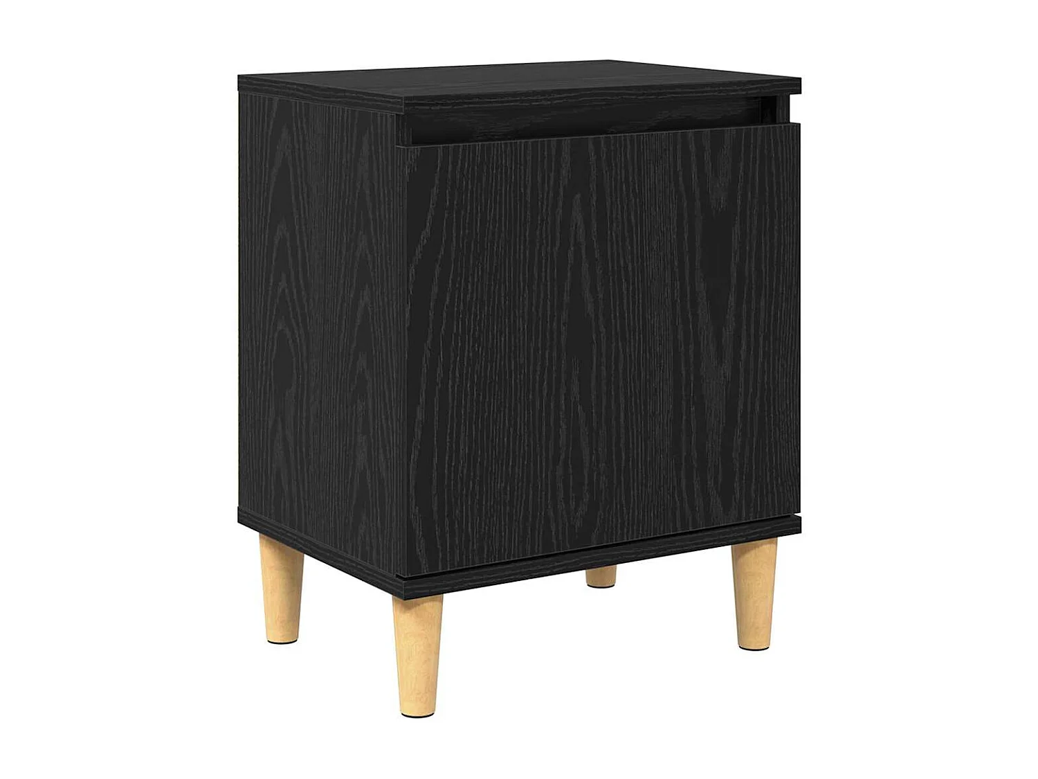 Nachttisch Schwarz Eichen-Optik 40 x 30 x 50 cm Holzwerkstoff