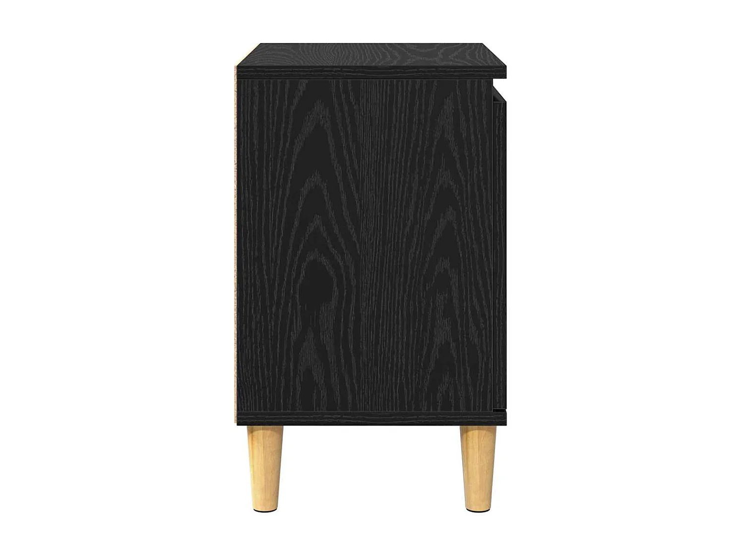 Nachttisch Schwarz Eichen-Optik 40 x 30 x 50 cm Holzwerkstoff