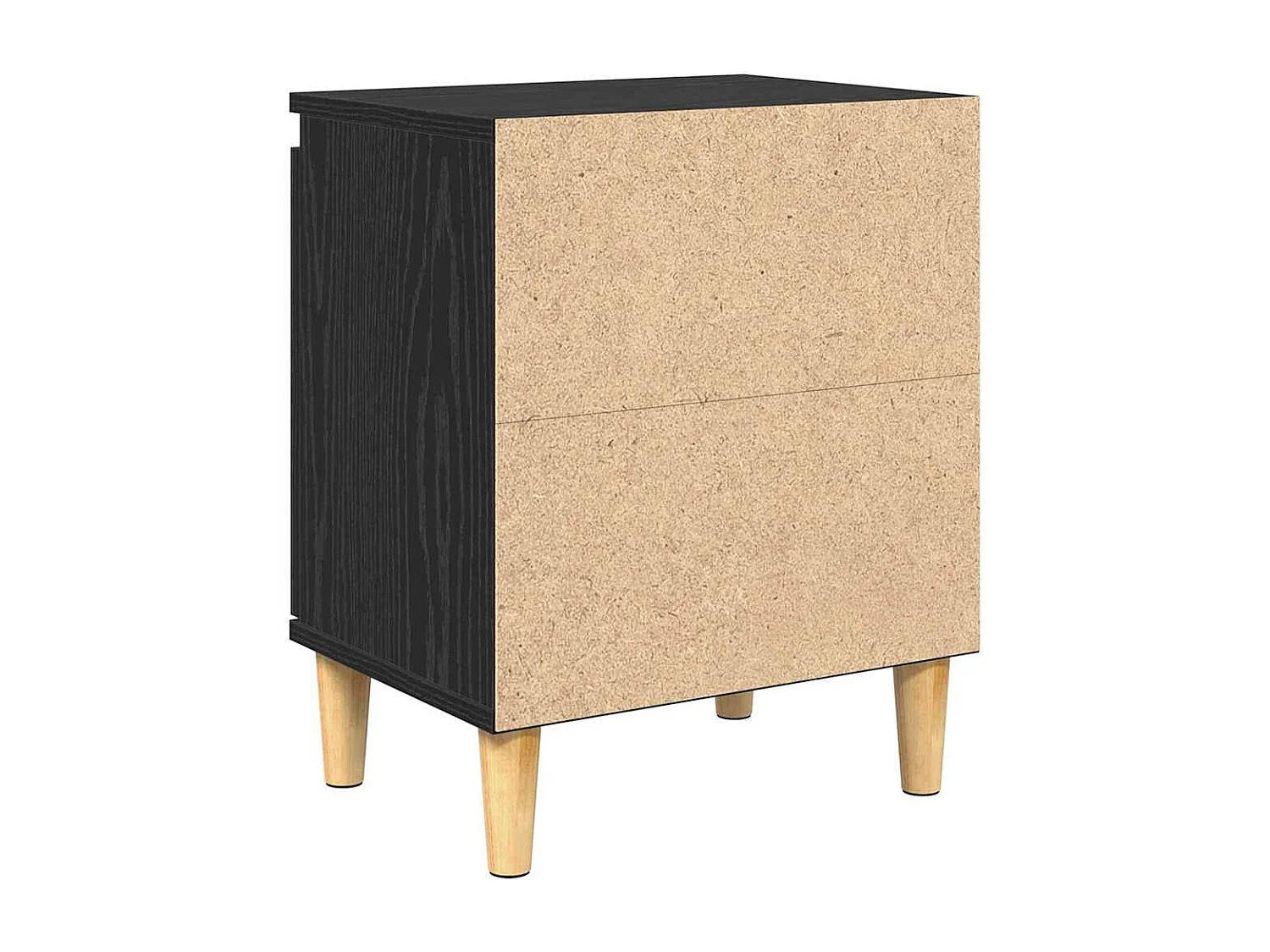 Nachttisch Schwarz Eichen-Optik 40 x 30 x 50 cm Holzwerkstoff