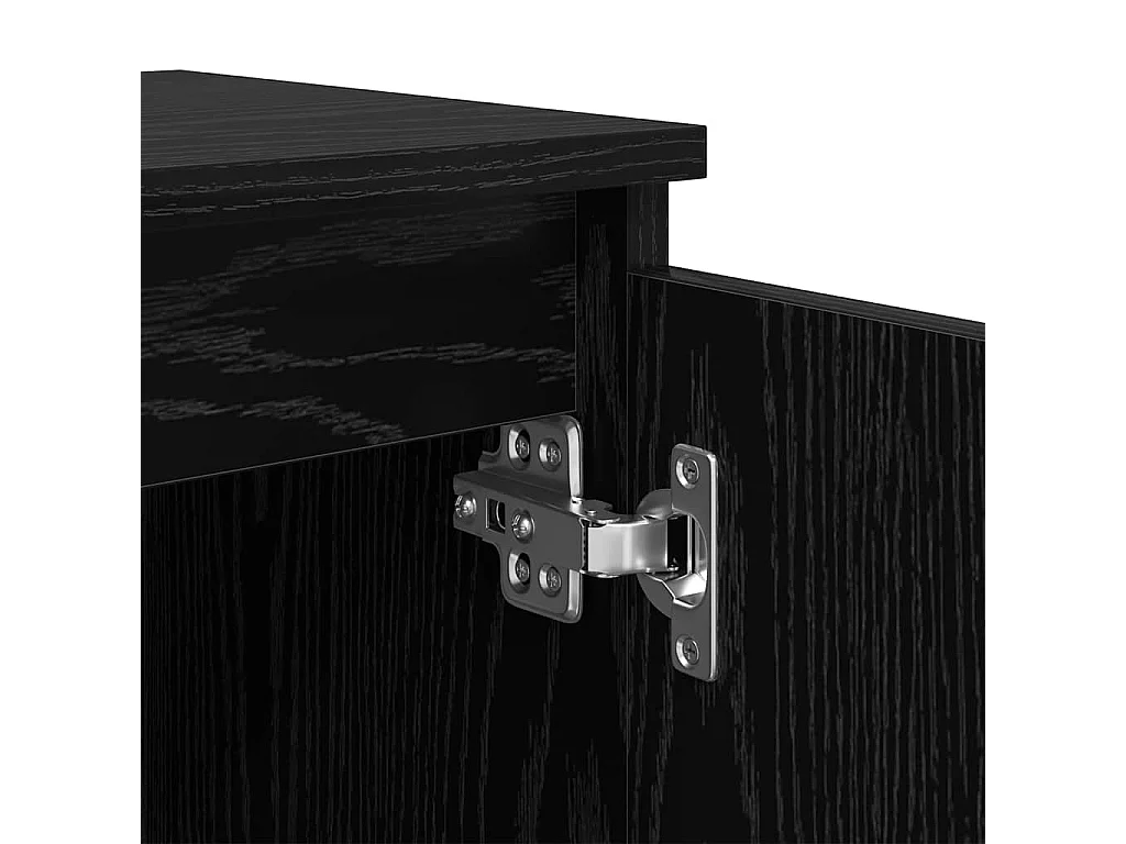 Nachttisch Schwarz Eichen-Optik 40 x 30 x 50 cm Holzwerkstoff