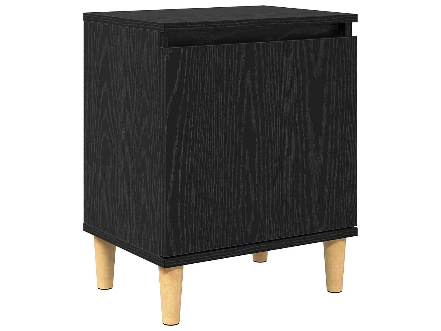 Armadio da Notte Rovere Nero 40 x 30 x 50 cm Legno multistrato