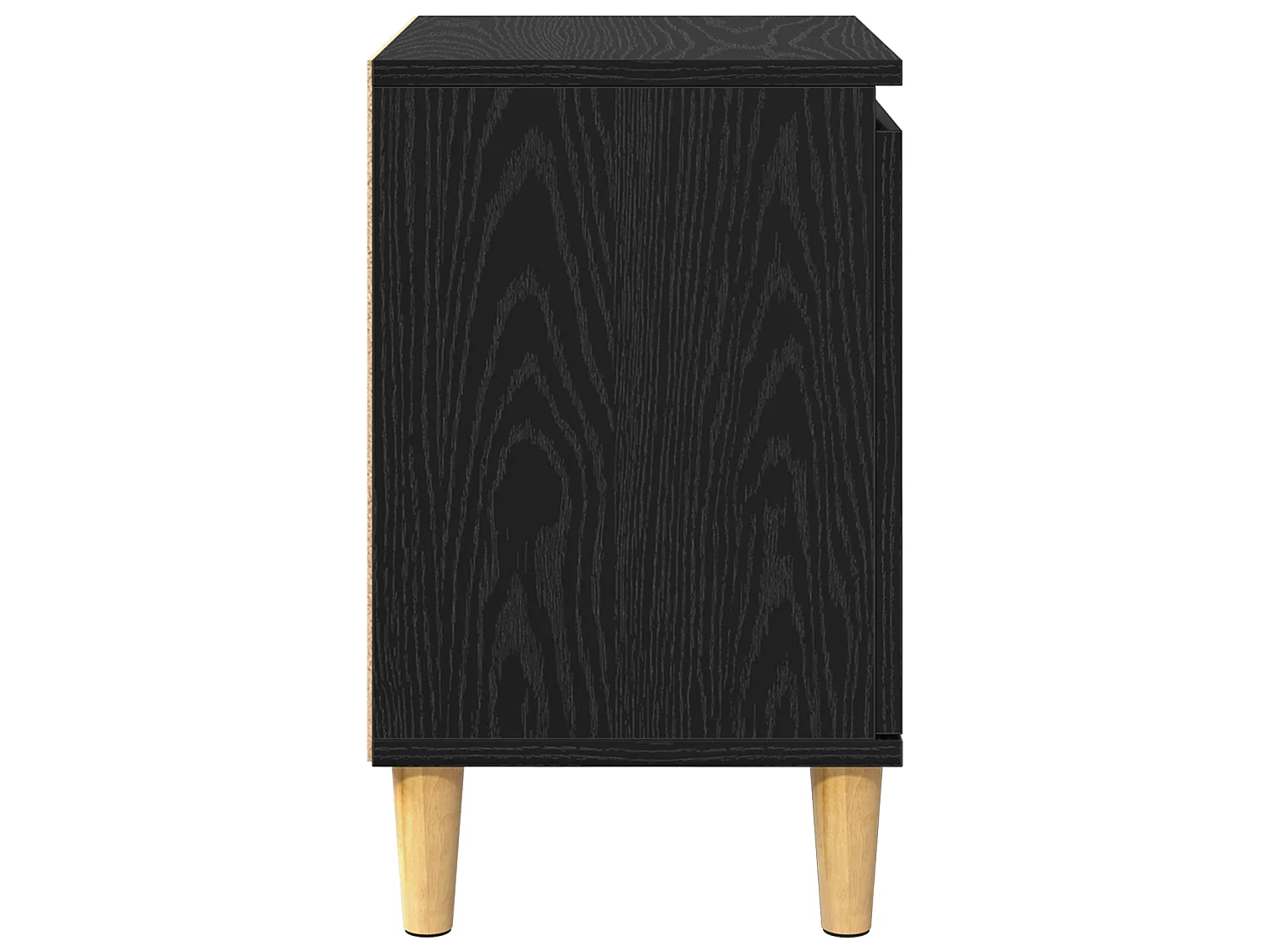 Armadio da Notte Rovere Nero 40 x 30 x 50 cm Legno multistrato