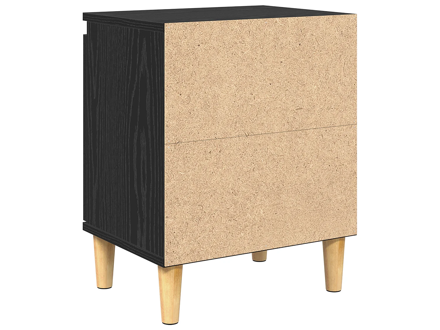 Armadio da Notte Rovere Nero 40 x 30 x 50 cm Legno multistrato