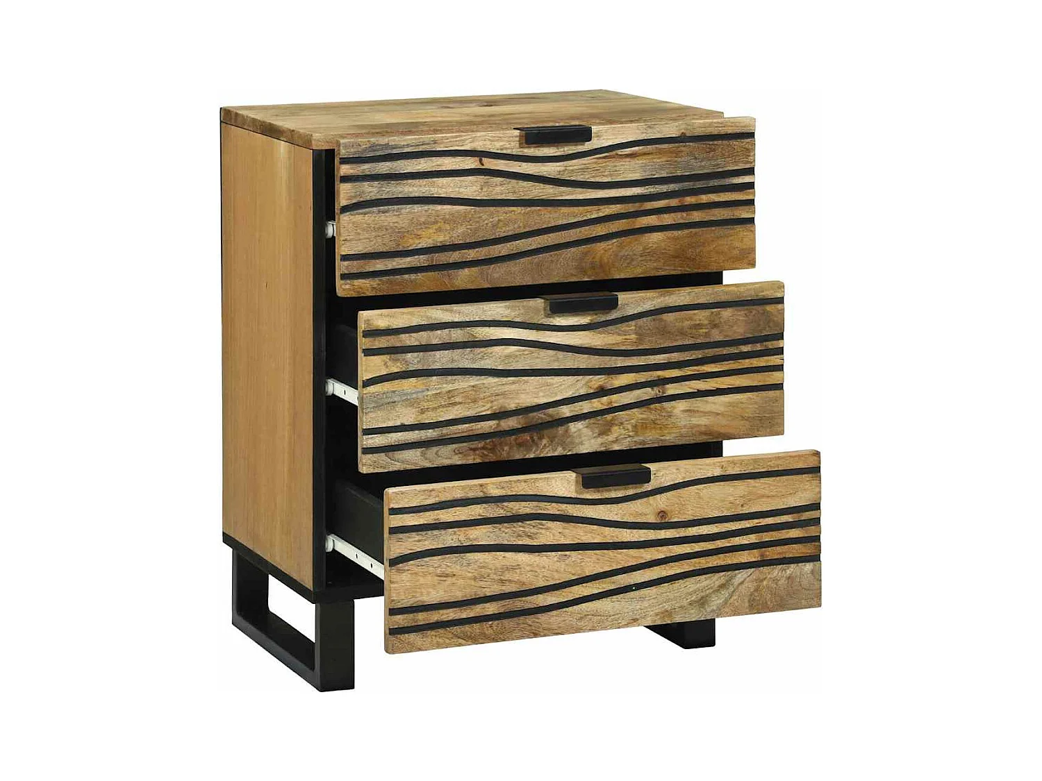 Cabinet de chevet avec tiroir Marron 50 x 33 x 60 cm