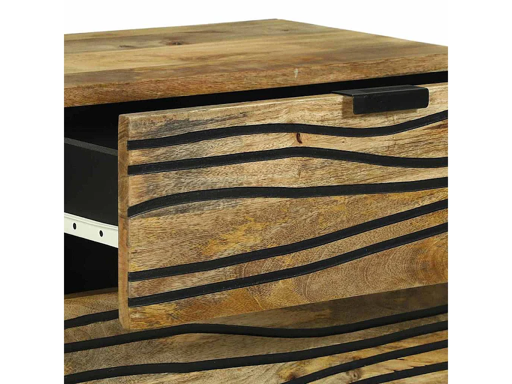 Armario de Noche Marrón 50 x 33 x 62 cm Madera maciza de Acacia