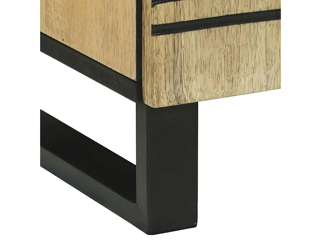 Armario de Noche Marrón 50 x 33 x 62 cm Madera maciza de Acacia