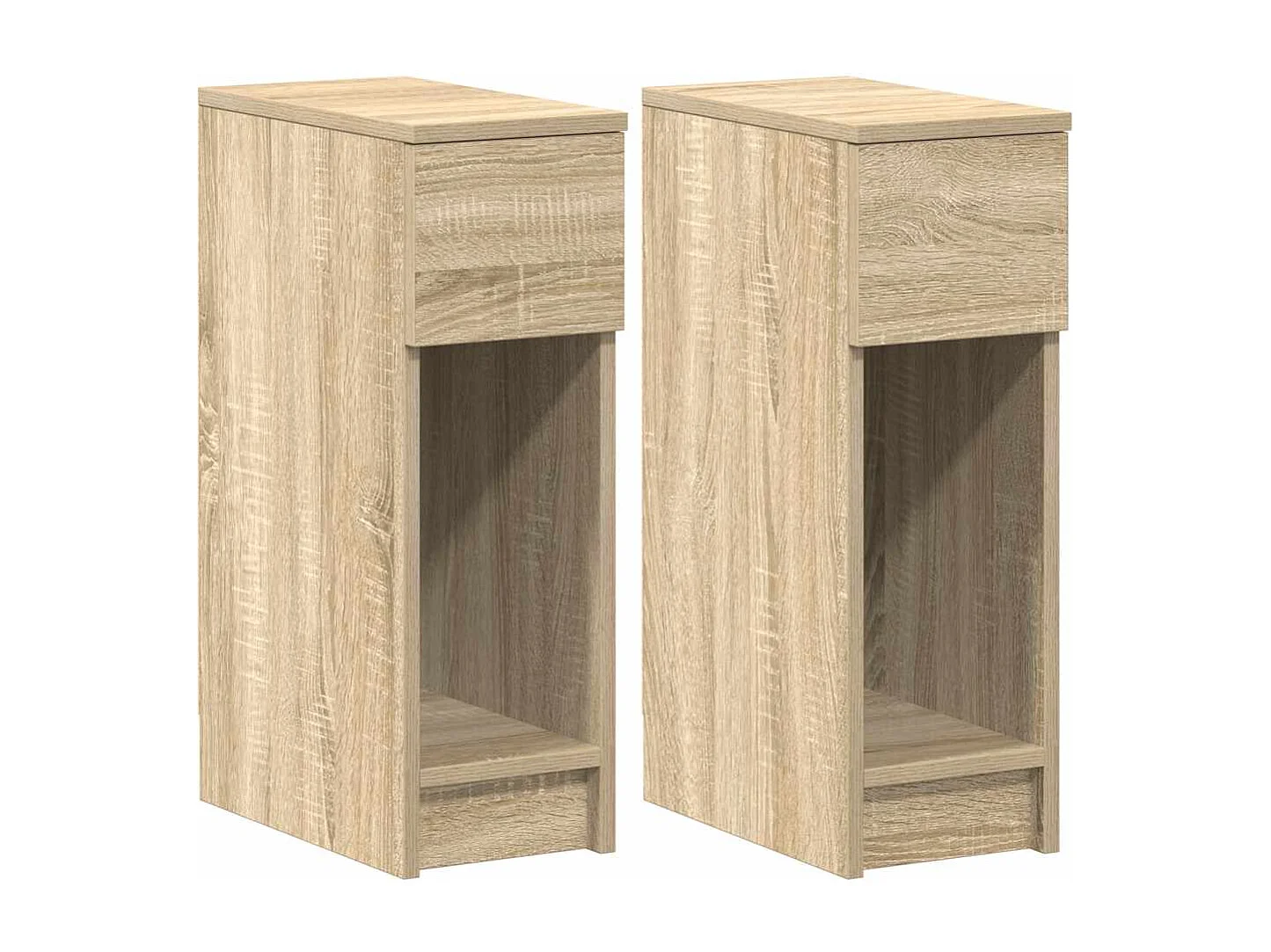 Mesas de cabeceira com gaveta 2 pcs 20x36x60 cm carvalho sonoma