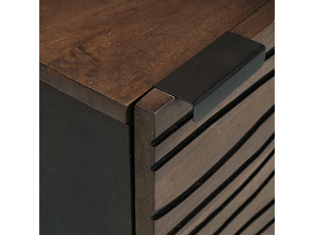Nachtkastje Walnotenhout 40 x 33 x 46 cm Bewerkt hout