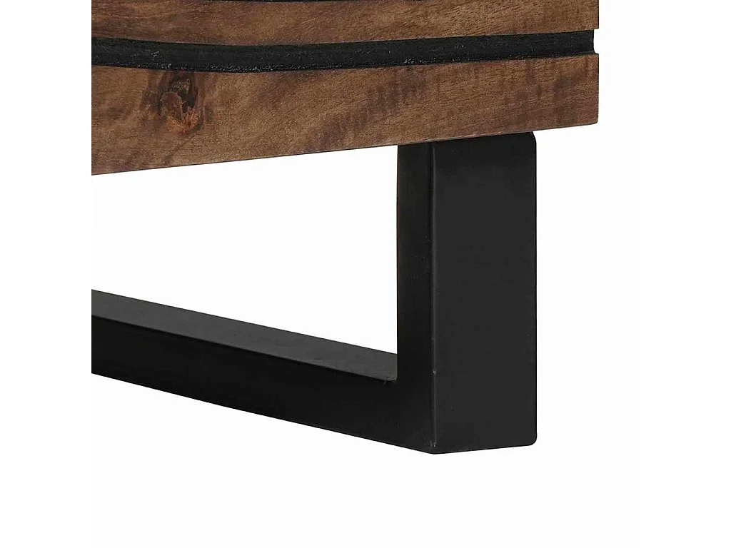 Nachtkastje Walnotenhout 40 x 33 x 46 cm Bewerkt hout