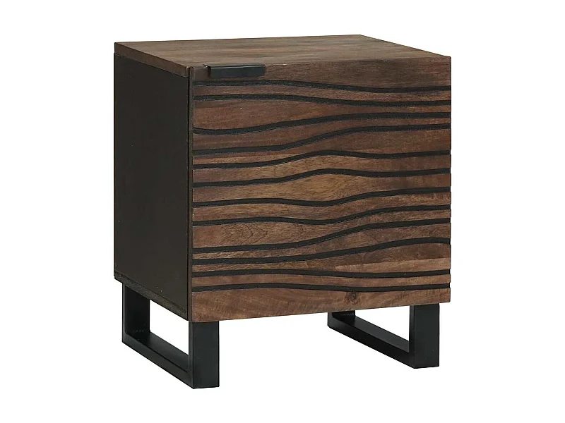 Nachttisch Walnuss 40 x 33 x 46 cm Massivholz Akazie