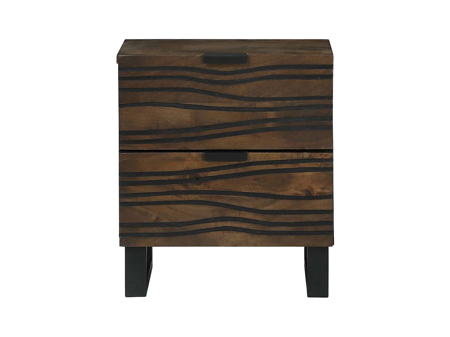 Cabinet de chevet avec tiroir 2 pcs Noyer 40 x 33 x 46 cm