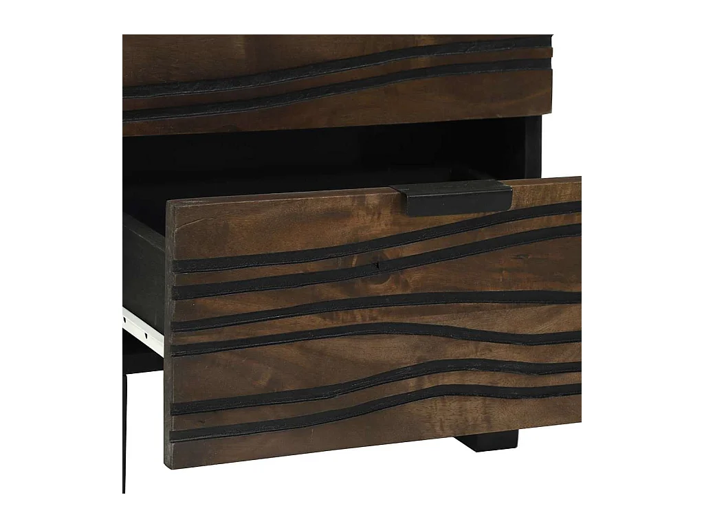 Cabinet de chevet avec tiroir 2 pcs Noyer 40 x 33 x 46 cm
