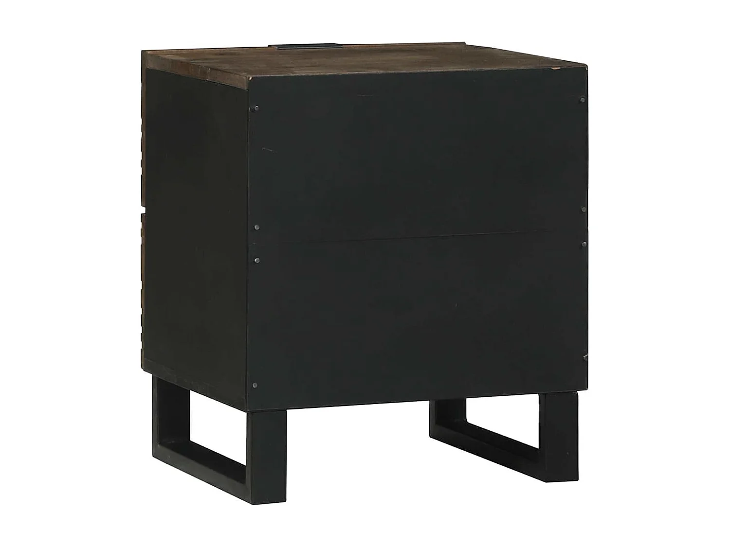 Cabinet de chevet avec tiroir 2 pcs Noyer 40 x 33 x 46 cm