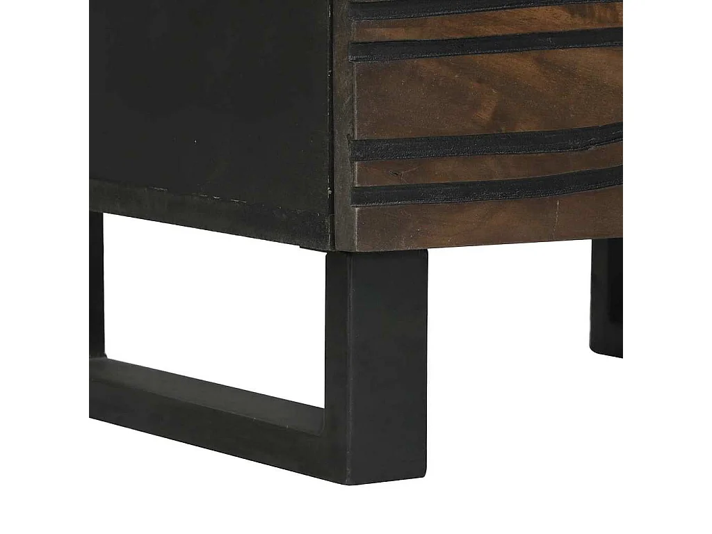 Cabinet de chevet avec tiroir 2 pcs Noyer 40 x 33 x 46 cm