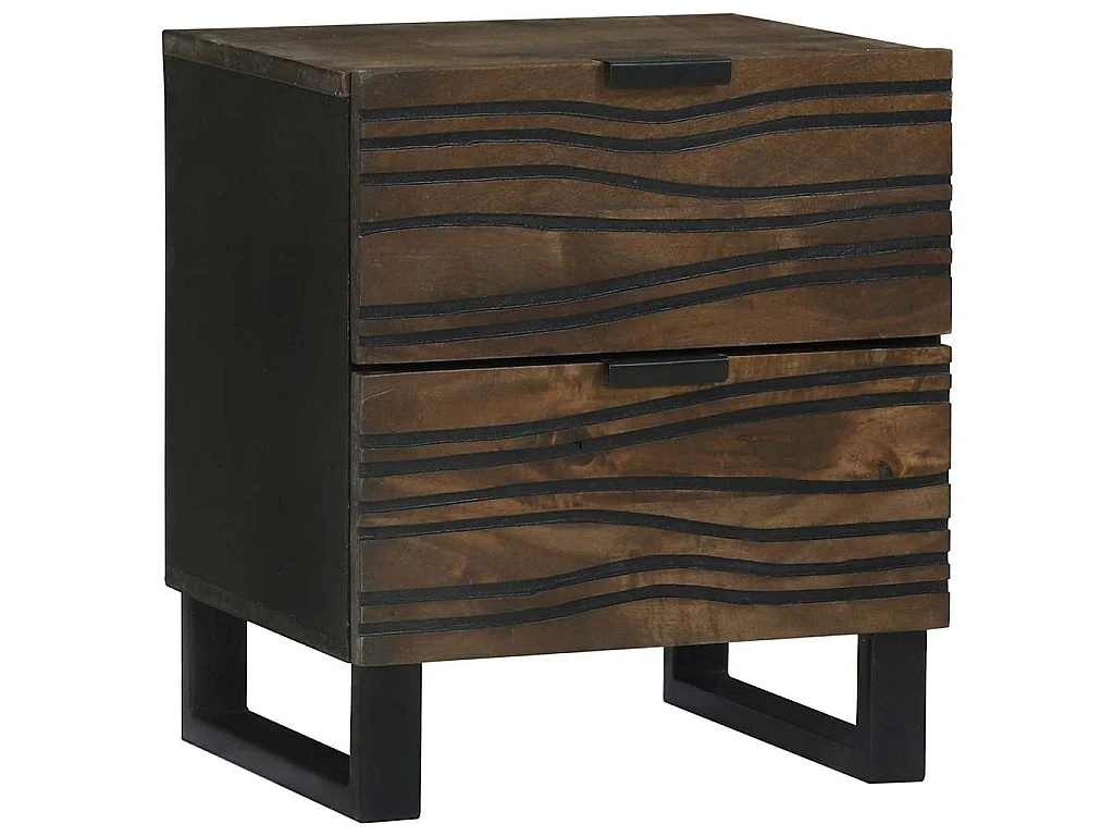 Nachttisch 2 stk. Walnuss 40 x 33 x 46 cm Holzwerkstoff