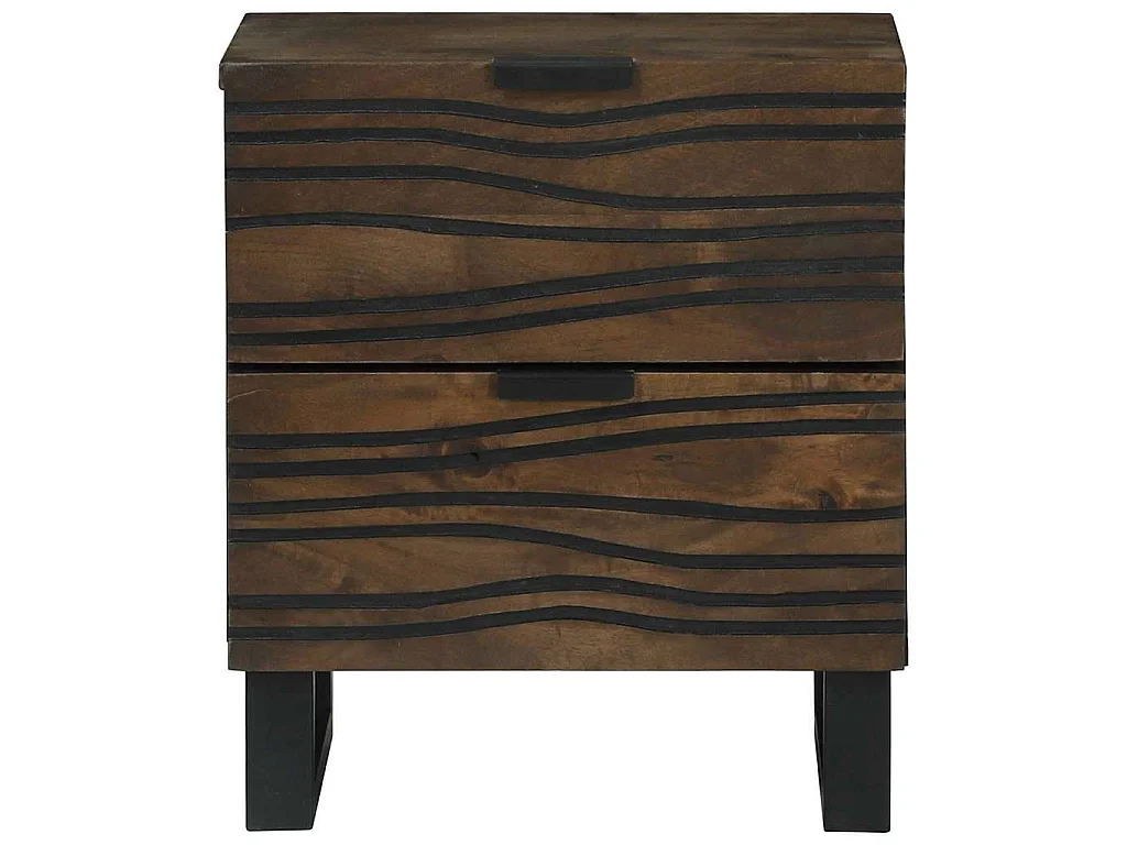 Nachttisch 2 stk. Walnuss 40 x 33 x 46 cm Holzwerkstoff