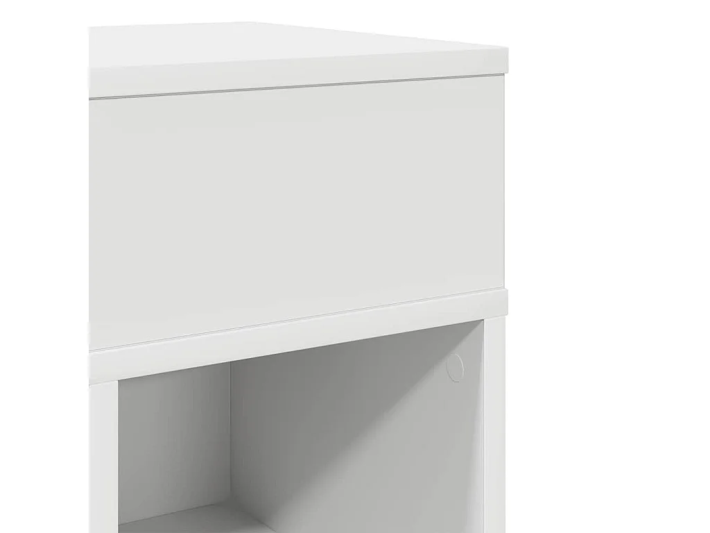 Nachttisch mit Schublade Weiß 25x31x66 cm