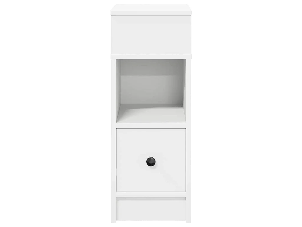Table de chevet avec tiroir blanc 25x31x66 cm