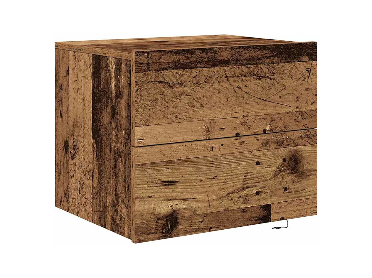 Cabinet de chevet mural avec tiroir Bois ancien 50 x 39 x 41 cm