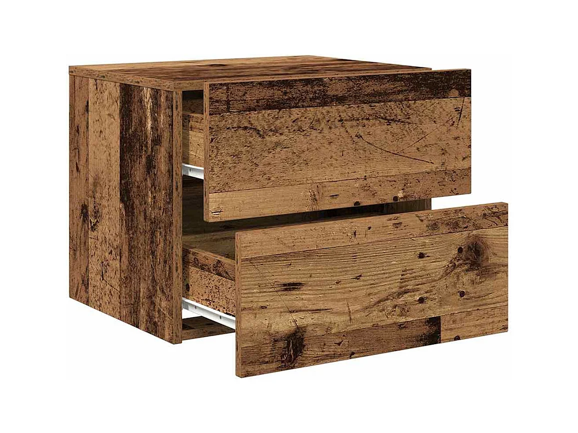 Cabinet de chevet mural avec tiroir Bois ancien 50 x 39 x 41 cm