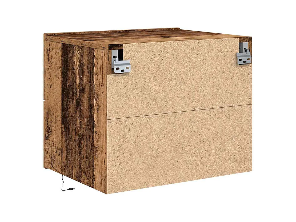 Cabinet de chevet mural avec tiroir Bois ancien 50 x 39 x 41 cm