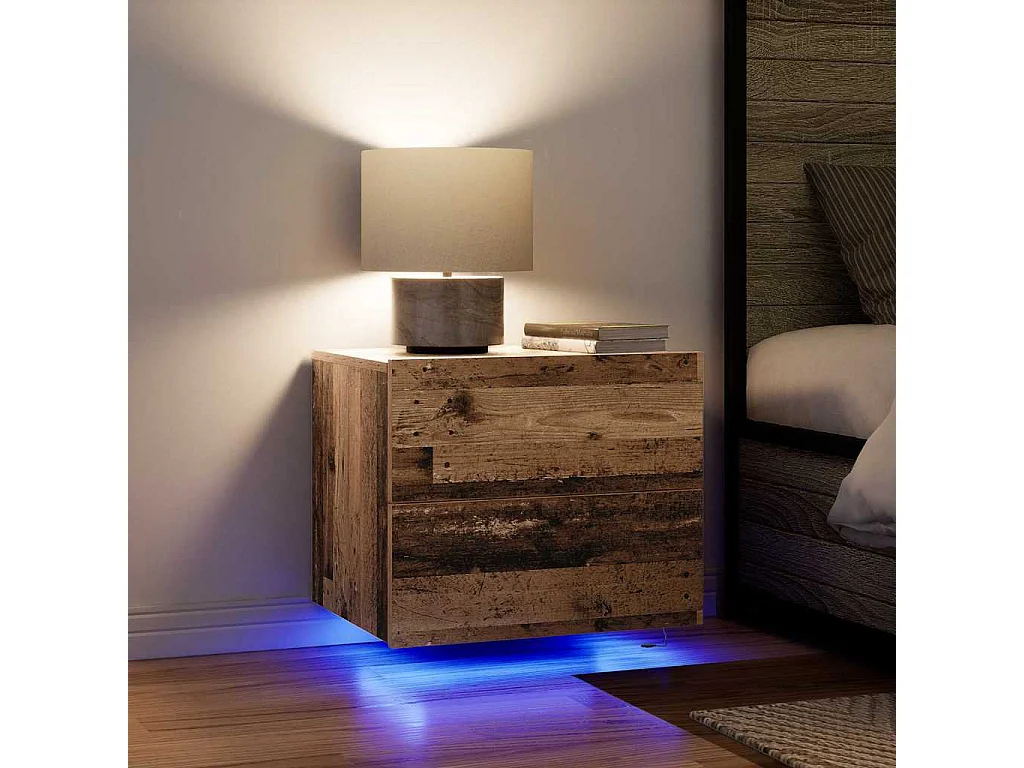 Wandmontierter Nachtschrank Altholz 50 x 39 x 41 cm