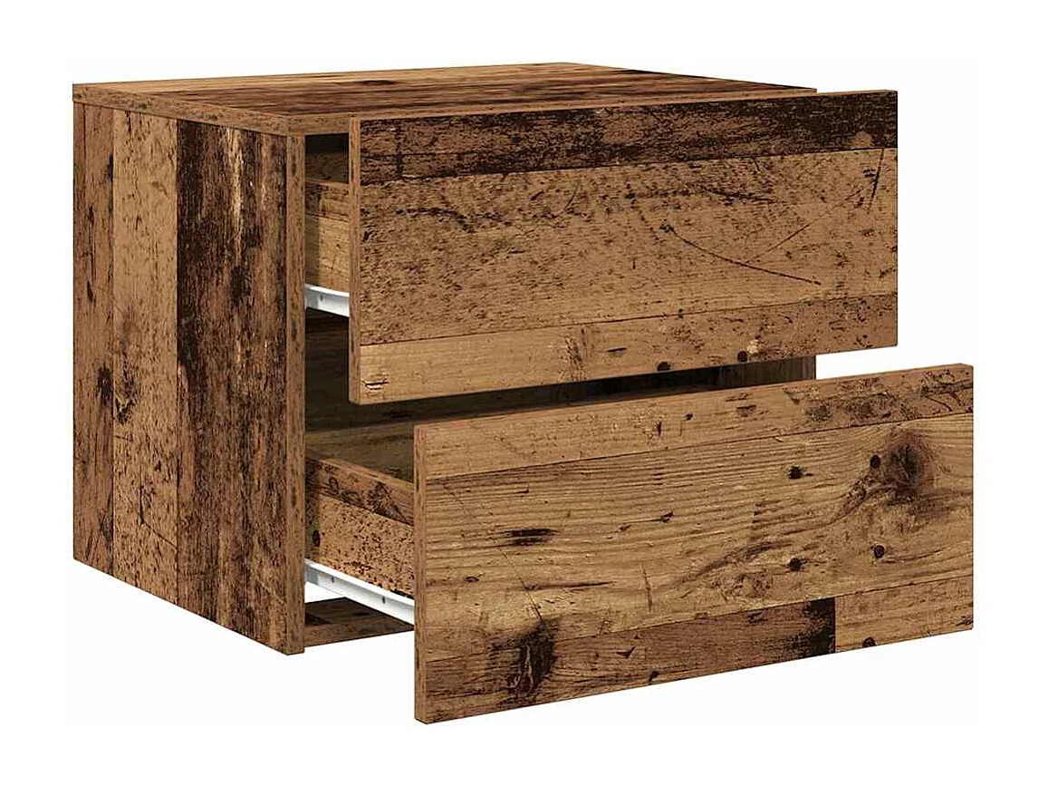 Wandmontierter Nachtschrank Altholz 50 x 39 x 41 cm