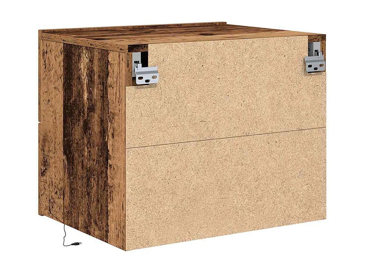 Wandmontierter Nachtschrank Altholz 50 x 39 x 41 cm