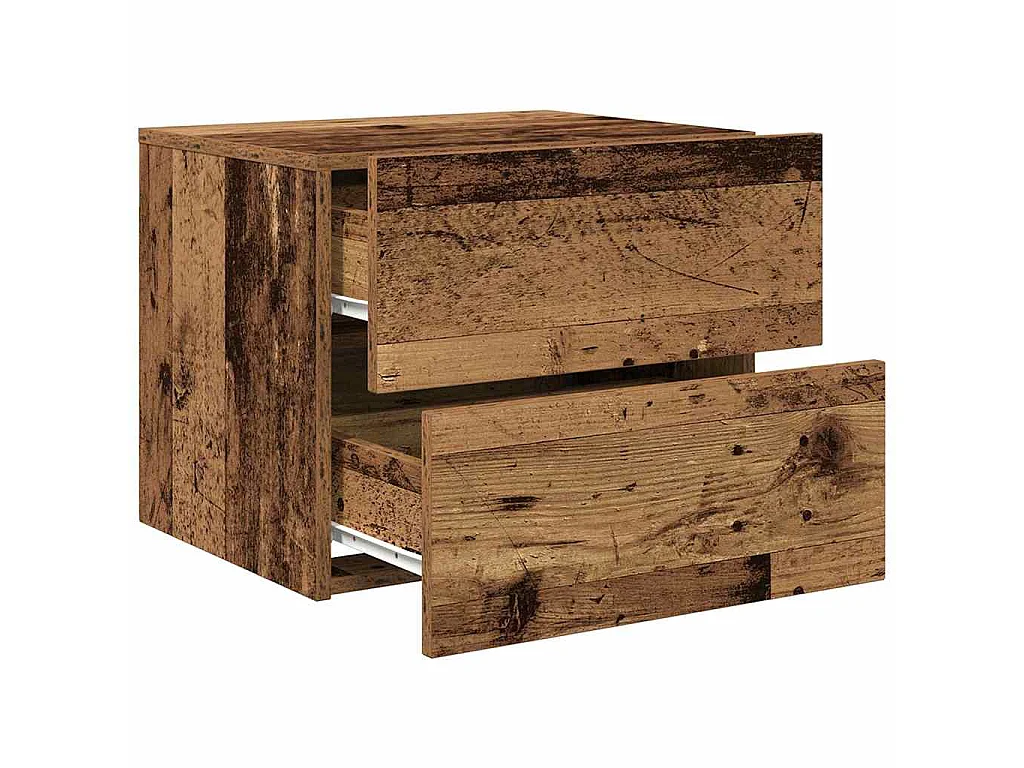 Nachtkastje met lade Oudhout 50 x 39 x 41 cm Bewerkt hout