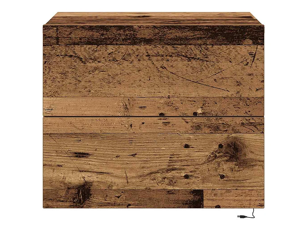 Nachtkastje met lade Oudhout 50 x 39 x 41 cm Bewerkt hout