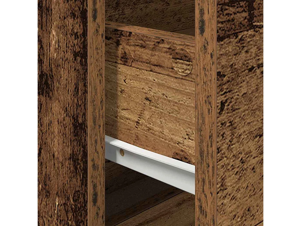 Nachtkastje met lade Oudhout 50 x 39 x 41 cm Bewerkt hout