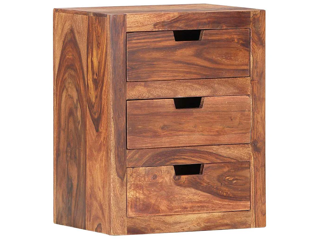 Comodino 40x30x50 cm in Legno Massello di Acacia