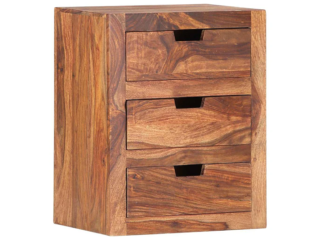 Comodino 40x30x50 cm in Legno Massello di Acacia