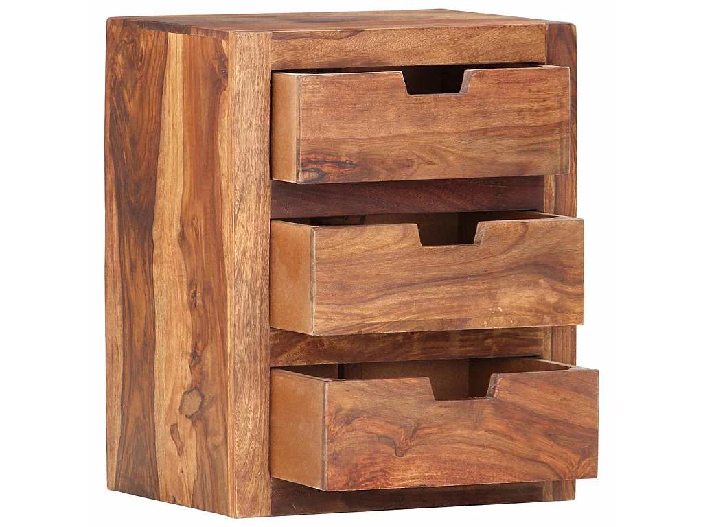 Comodino 40x30x50 cm in Legno Massello di Acacia