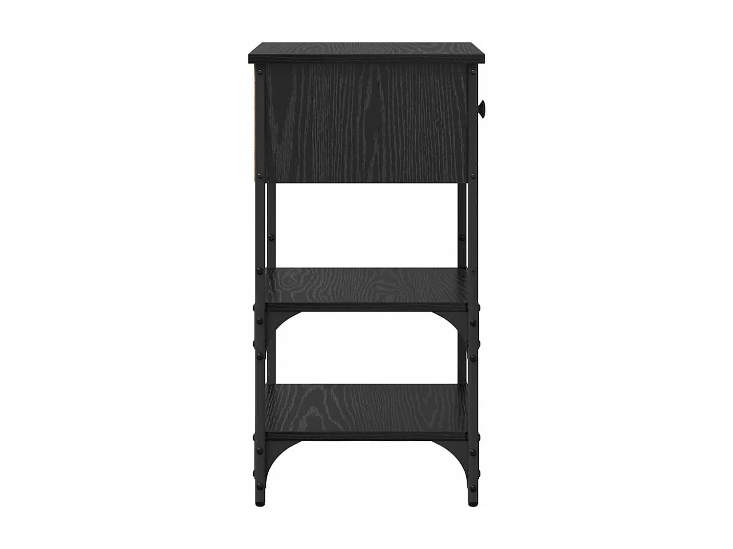 Mobiletto da Notte con cassetto Rovere nero 34 x 36 x 70 cm